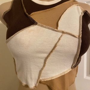 Brown crop top